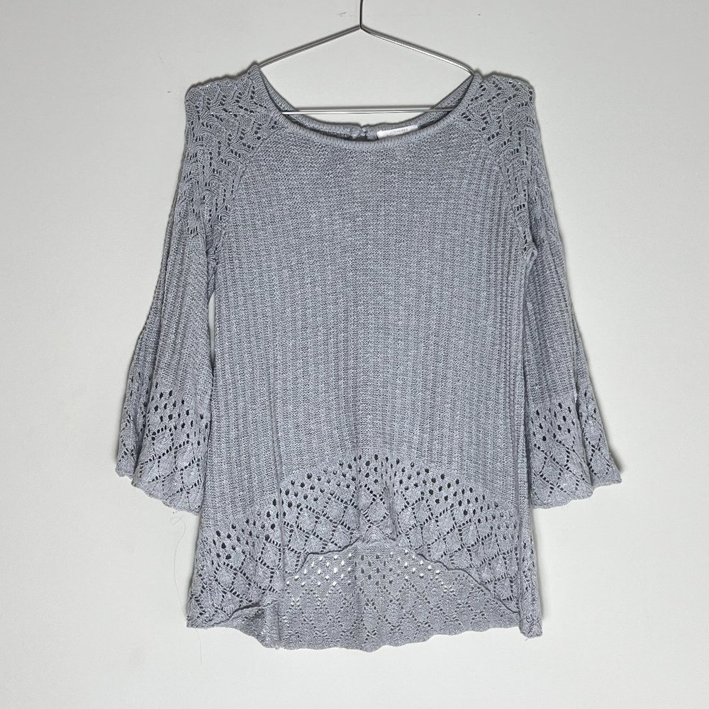Lauren Conrad LC Flutter Sleeve Peplum Sweater